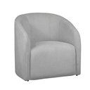 Ver imagem 1 de Poltrona Decorativa Recepção Lara Tecido Requinte Bouclê Cor Prata