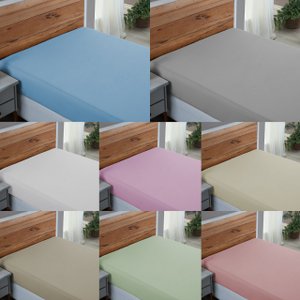 Lençol com Elástico Solteiro 200 Fios 100% Algodão Roupa de Cama Box Avulso:azul Bebe