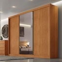Ver imagem 4 de Guarda Roupa Casal Lôgan 3 Portas 1 com Espelho 8 Gavetas Cinamomo - Novo Horizonte