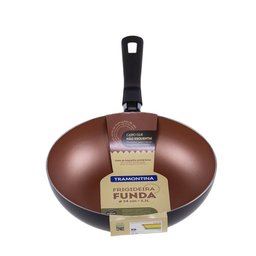 Frigideira Funda Antiaderente Teflon 24cm Tramontina Preto - 2