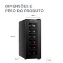 Ver imagem 4 de Adega Climatizada de Vinho 12 Garrafas Bivolt Midea Mdrw066fgggl3 - Bivolt