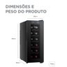Adega Climatizada de Vinho 12 Garrafas Bivolt Midea Mdrw066fgggl3 - Bivolt - 4