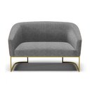 Ver imagem 5 de Sofá 2 Lugares Namoradeira Industrial Dourado Stella Noz/linho D03 - D’Rossi