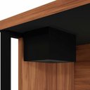 Ver mais imagens de Mesa Executiva para Escritório Diretor com Caixa de Tomadas Porta Objetos 200cm Corporate Nogal e Preto Marrom