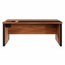Ver imagem 6 de Mesa Executiva para Escritório Diretor com Caixa de Tomadas Porta Objetos 200cm Corporate Nogal E Preto