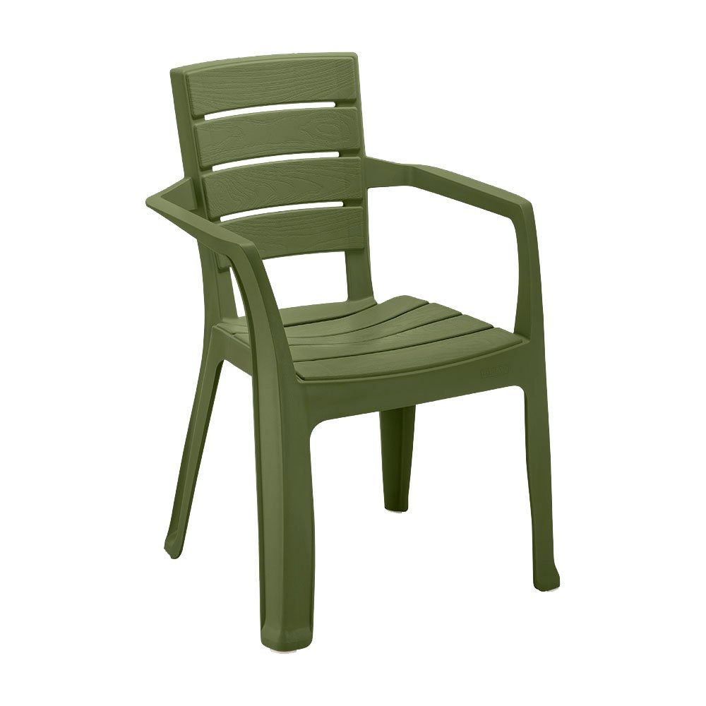 Conjunto Mesa e 04 Cadeiras Plasticas com Braços Baru Rimax - Verde - 6