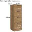 Ver imagem 4 de Gaveteiro Pasta Suspensa 4 Gavetas Versatil 1004a Itapua Kappesberg