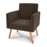 Poltrona para Decoração Sara Veludo Marrom - 2