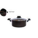 Ver imagem 2 de Caçarola Antiaderente Longa Vida Nº24 - Tampa de Vidro Rizzoflon - Preto