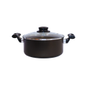 Ver imagem 1 de Caçarola Antiaderente Longa Vida Nº24 - Tampa de Vidro Rizzoflon - Preto