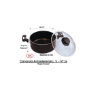 Ver imagem 6 de Caçarola Antiaderente Longa Vida Nº24 - Tampa de Vidro Rizzoflon - Preto