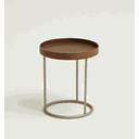 Ver imagem 1 de Mesa de Centro Oscar - Tampo Freijo - Base Aço Carbono - Altura 40cm