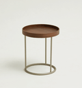Ver imagem 1 de Mesa de Centro Oscar - Tampo Freijo - Base Aço Carbono - Altura 40cm