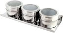 Ver imagem 4 de Porta Temperos Condimentos Magnetico Aço Inox 316 - 3 Peças
