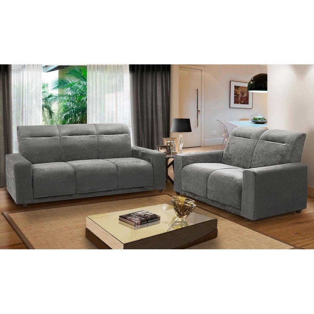 Sofá Montana 3 e 2 Lugares Estofados Umuarama MadeiraMadeira