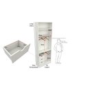 Ver imagem 2 de Armário Cabideiro Gaveta Misto M41 100% Mdf Closet Arara Vetorial Móveis Branco