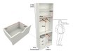 Ver imagem 2 de Armário Cabideiro Gaveta Misto M41 100% Mdf Closet Arara Vetorial Móveis Branco