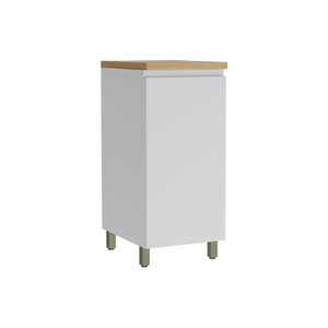 Módulo Cozinha Nesher Rainha Balcão C/ Tampo C/ 1 Porta 40cm Branca/nature - Nesher