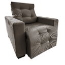 Ver imagem 3 de Poltrona Amamentação Retratil e Reclinavel Sala Quarto Mamae Sofia Marrom