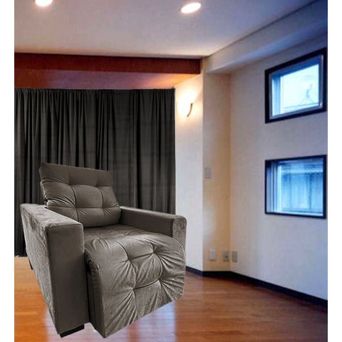 Poltrona Amamentação Retratil e Reclinavel Sala Quarto Mamae Sofia Marrom