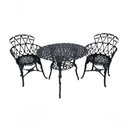 Ver imagem 1 de Conjunto Mesa 2 Poltronas Viena Premium Jardim Varanda Sacada Preto