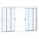 Ver imagem 1 de Janela de Correr Central 4 Folhas com Grade Quadriculada e Vidro Liso Aço 100x150cm Branco Unicsol