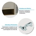 Ver imagem 6 de Armário Aéreo 120cm 3 Portas com Vidro Canelado com Nicho Isis Luciane Móveis