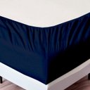 Ver imagem 2 de Jogo de Lençol Poliéster Microfibra com Elástico 400 Fios King 3 Pçs - Azul