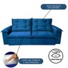 Sofá Retrátil Reclinável Resistente e Confortável Boa Vista 2.30m Cor:azul;tamanho:2,30m - 4
