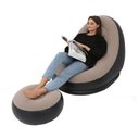 Ver imagem 2 de Sofa Poltrona Inflavel com Puff Cor Cinza