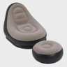 Sofa Poltrona Inflavel com Puff Cor Cinza - 1