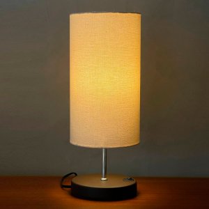 Abajur Luminaria de Mesa Redondo com Interruptor Ref 84 Decoração Casa Sala Quarto Escritório Moveis