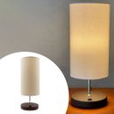 Ver imagem 2 de Abajur Luminaria de Mesa Redondo com Interruptor Ref 84 Decoração Casa Sala Quarto Escritório Moveis