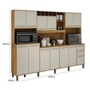 Ver imagem 4 de Cozinha Compacta Ágata 13 Portas e 2 Gavetas Cinamomo/off White - Valdemóveis