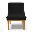 Ver imagem 3 de Kit 10 Cadeiras de Jantar Liz Linho Base Fixa Madeira Castanho - D’Rossi - A79 Preto