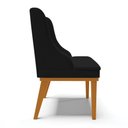 Ver imagem 4 de Kit 10 Cadeiras de Jantar Liz Linho Base Fixa Madeira Castanho - D’Rossi - A79 Preto