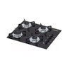 Kit Balcão Cooktop Cozinha Kaiki Turim Branco e Cooktop 4 Bocas Ultra Chama Trempe Chapa Preto - 3