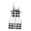 Ver imagem 1 de Enfeite para Pendurar Presentes Xadrez/preto/branco Ref.1923348 com 1 Unidade