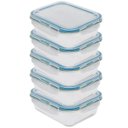 Ver imagem 1 de Kit 5 Potes Hermético de Vidro Borossilicato Marmita 1000ml