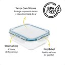 Ver imagem 5 de Kit 5 Potes Hermético de Vidro Borossilicato Marmita 1000ml