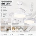 Ver imagem 7 de Ventilador de Teto Air Small Branco Led Retrátil Controle Remoto Bivolt