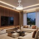 Ver imagem 4 de Ventilador de Teto Air Small Branco Led Retrátil Controle Remoto Bivolt
