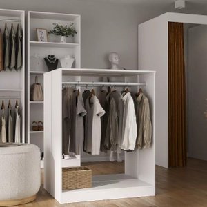 Balcão Arara Cabideiro Pendurar Roupa Loja Closet
