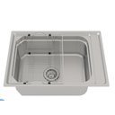 Ver imagem 1 de Cuba Inox com cesto e escorredor 65x45x19 Ghelplus 30507