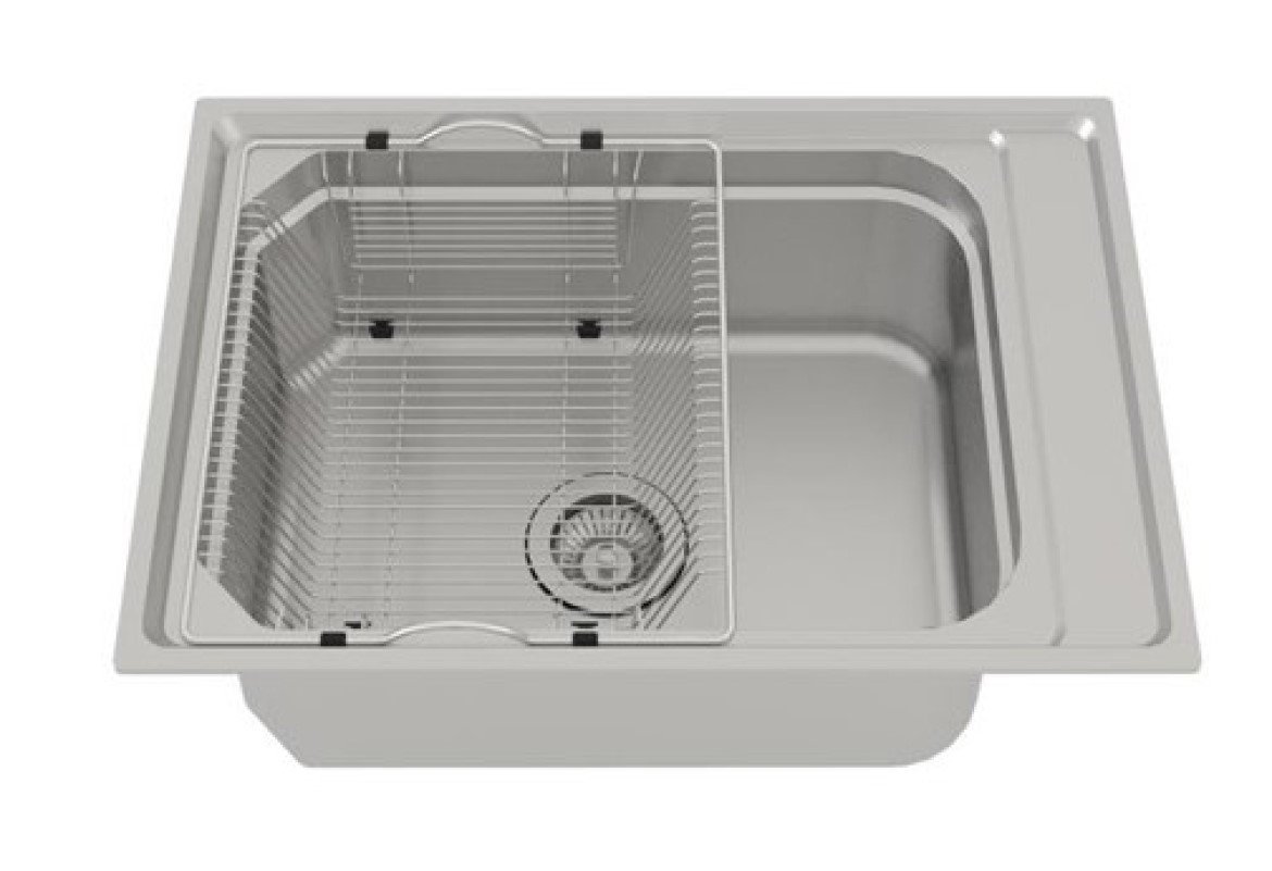 Cuba Inox com cesto e escorredor 65x45x19 Ghelplus 30507 - 7