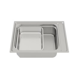 Cuba Inox com cesto e escorredor 65x45x19 Ghelplus 30507 - 2
