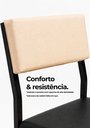 Ver imagem 5 de Cadeira Jantar Estofado Aço Preto Kit 2 Cadeira Bossa - Preto e Bege