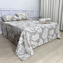 Ver imagem 1 de Kit de Lençol Queen 4 Peças Micro Percal 400 Fios - Toque de Pêssego Luana