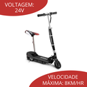 Ver imagem 7 de Patinete Elétrico com Assento Infantil Dobrável 24v Preto Importway