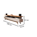 Ver imagem 3 de Rack Vivare 1.8 Wood Off White/Nature – Giga Móveis